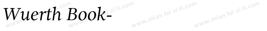 Wuerth Book字体转换